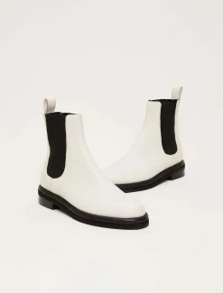 Casual Leather Pull On Ankle Boots