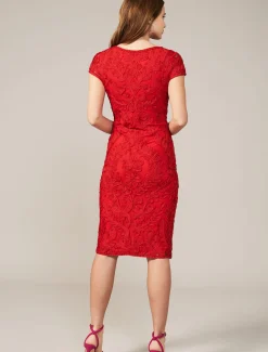 Cat Tapework Lace Fitted Dress