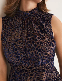 Catalina Leopard Velvet Maxi Dress