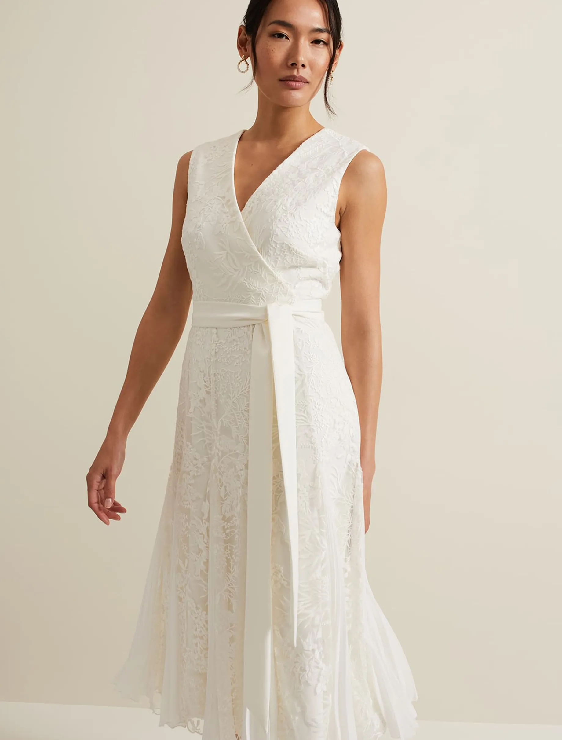 Caterina Embroidered Flared Wedding Dress