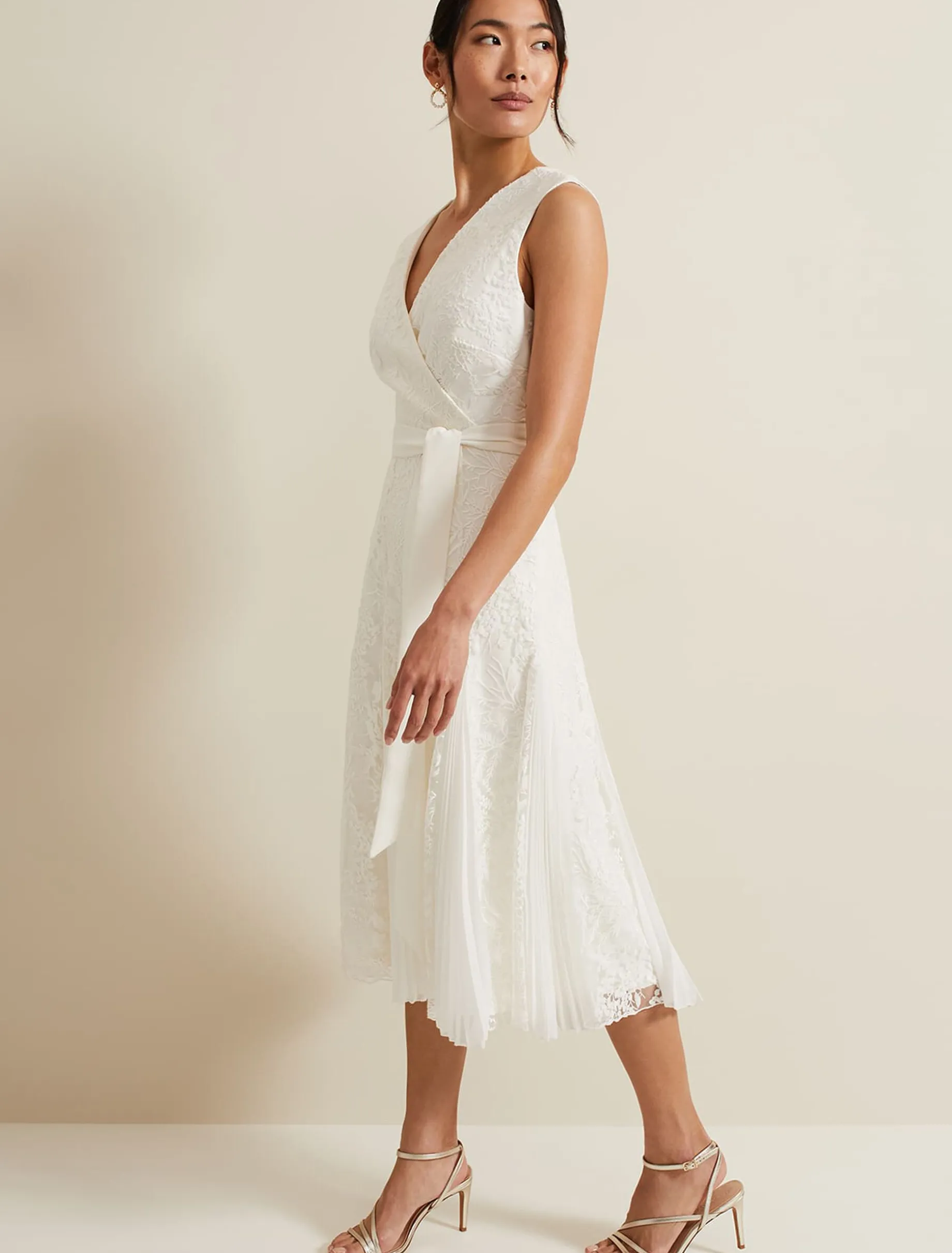 Caterina Embroidered Flared Wedding Dress