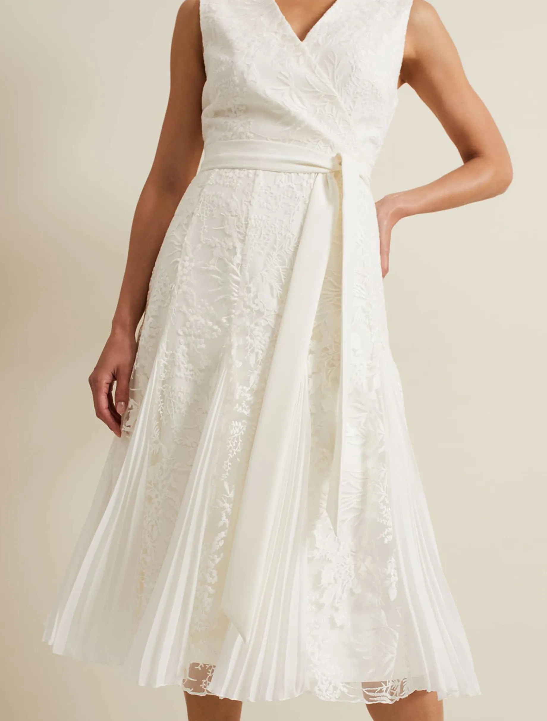 Caterina Embroidered Flared Wedding Dress