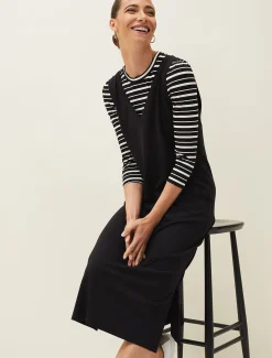 Catya Two Piece Stripe Top And Dress