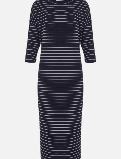 Cecile Stripe Midi Jersey Dress