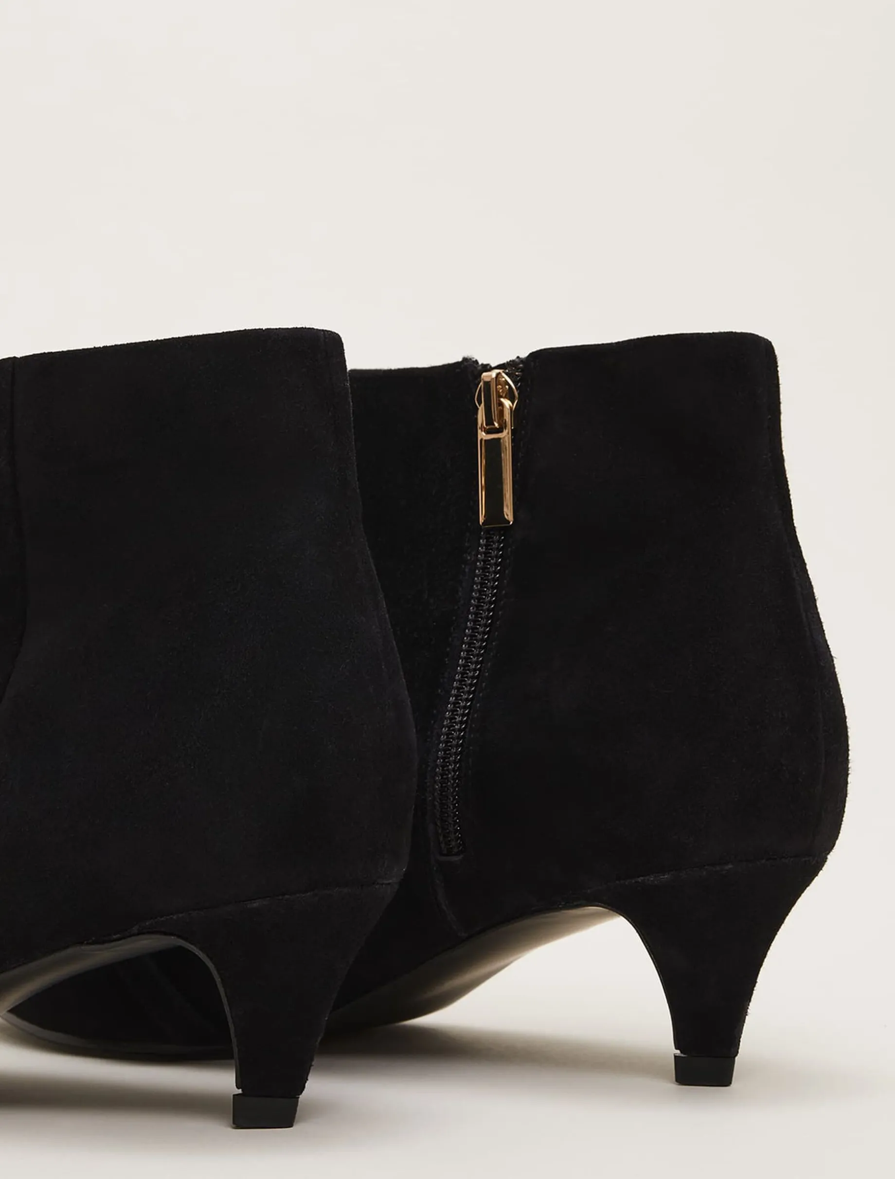 Chain Front Kitten Heel Boot