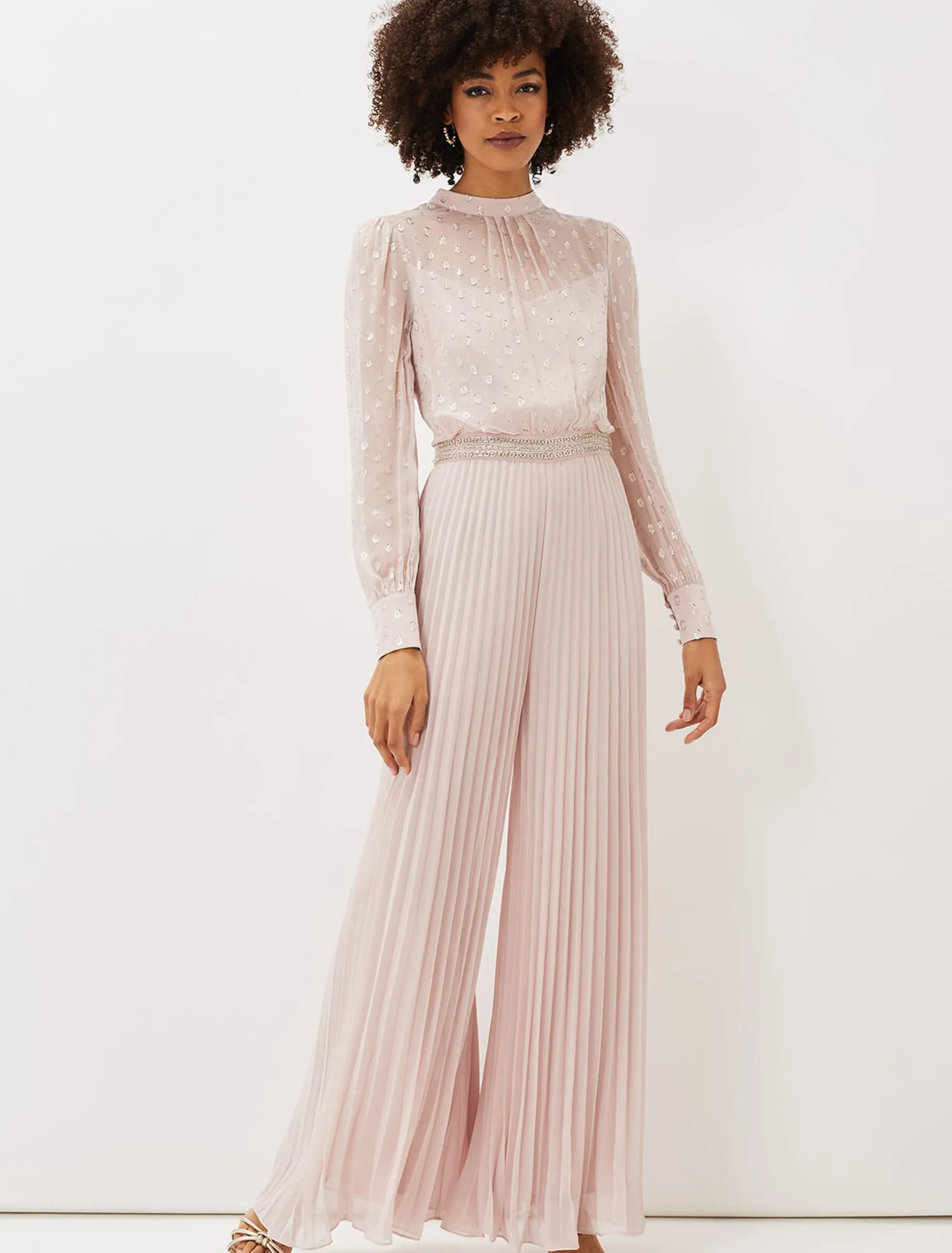 Charley Pleated Spot Print Jumpsuit