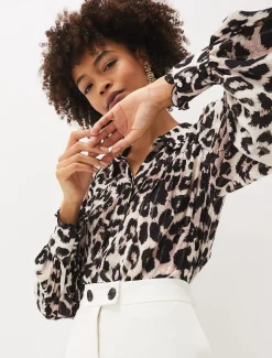 Chelsie Leopard Print Blouse