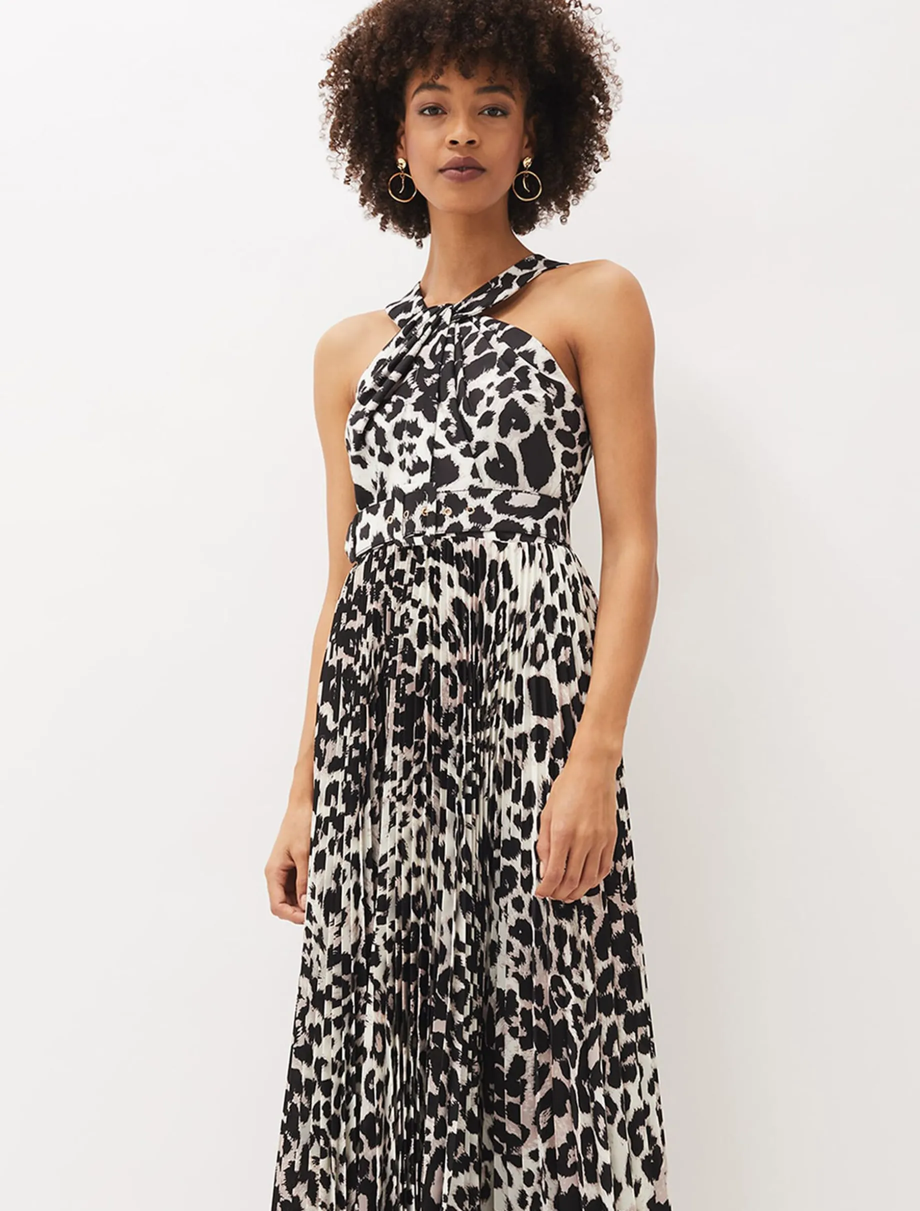 Chelsie Leopard Print Midaxi Dress
