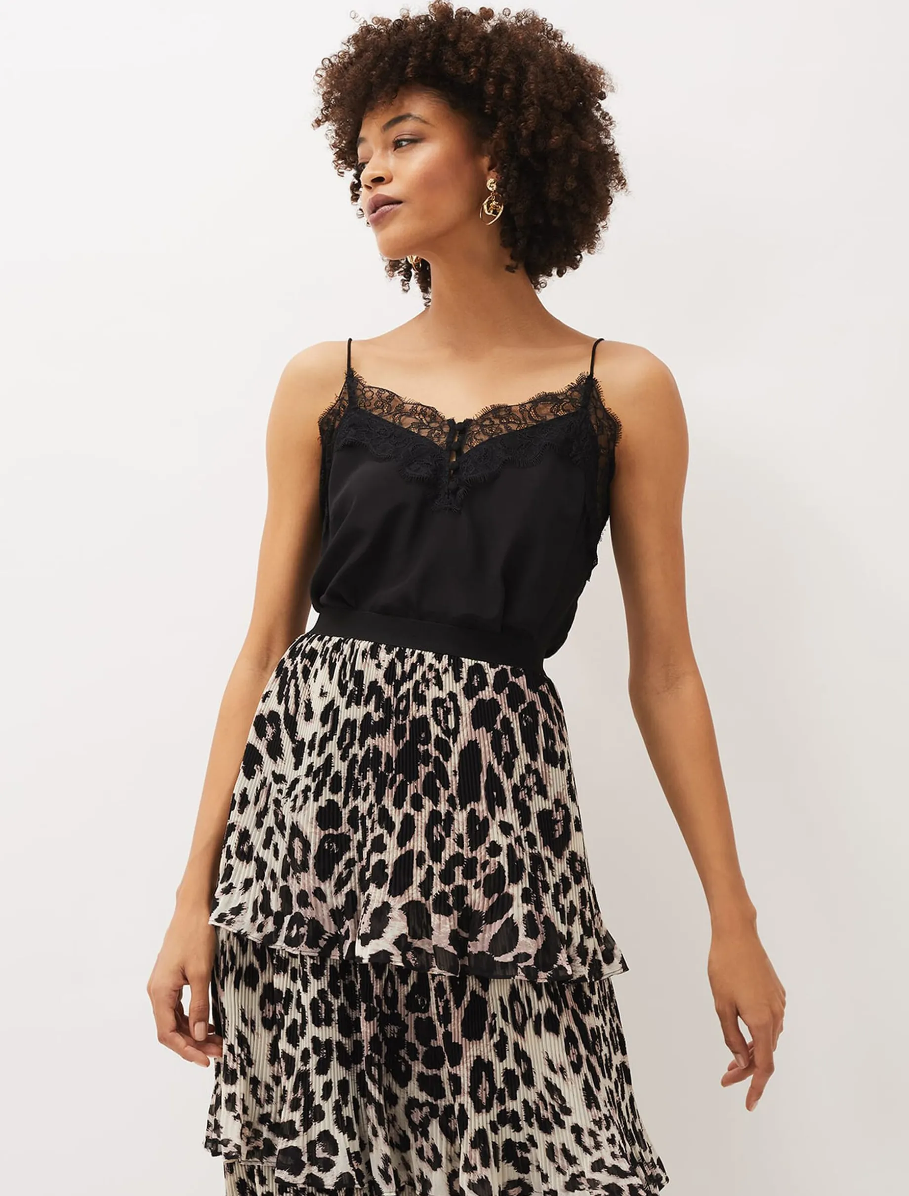 Chelsie Leopard Tiered Skirt