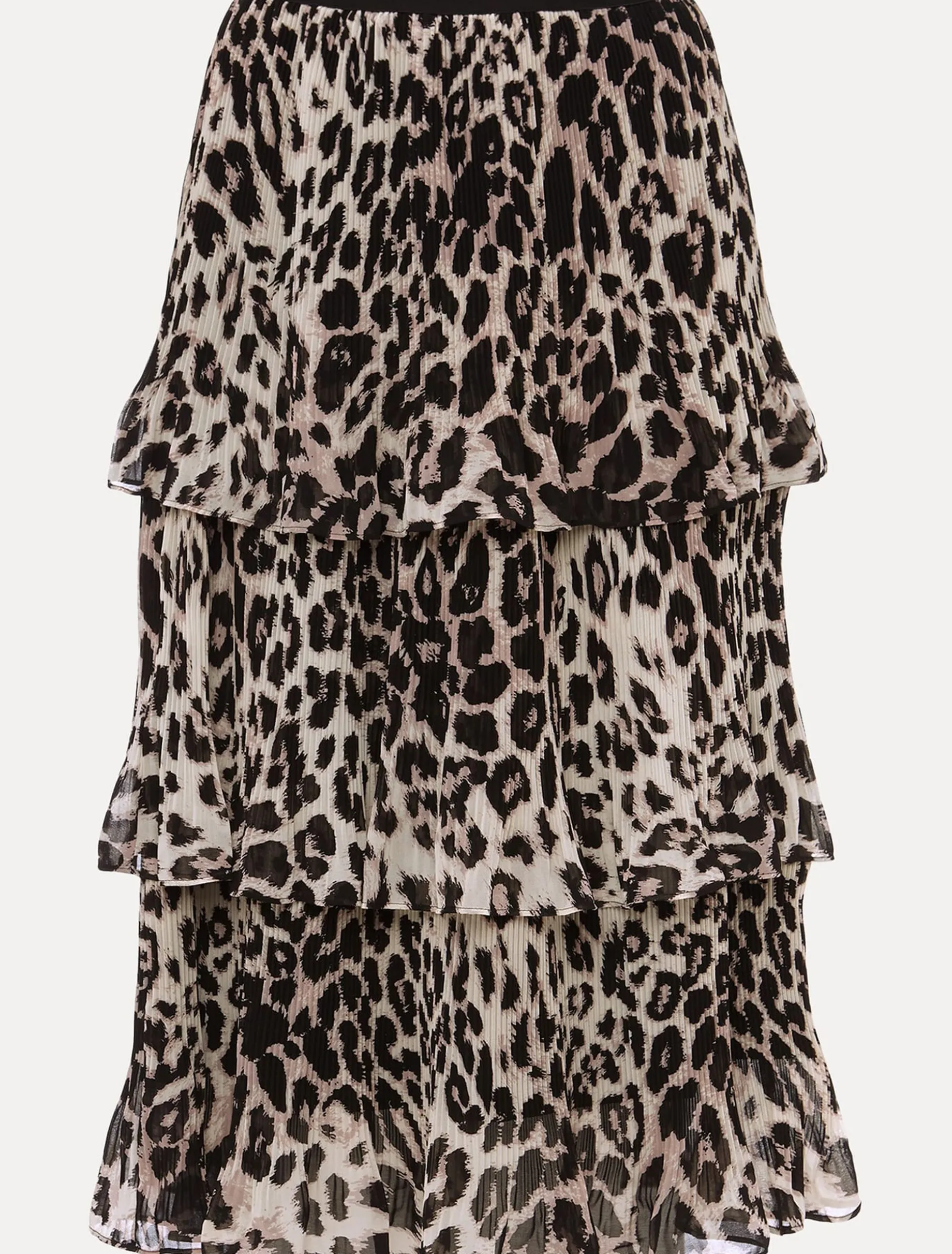 Chelsie Leopard Tiered Skirt