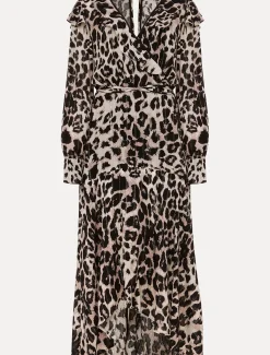 Chelsie Leopard Wrap Dress
