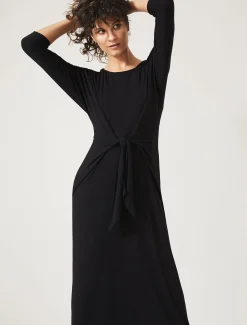 Cindy Tie Front Jersey Dress