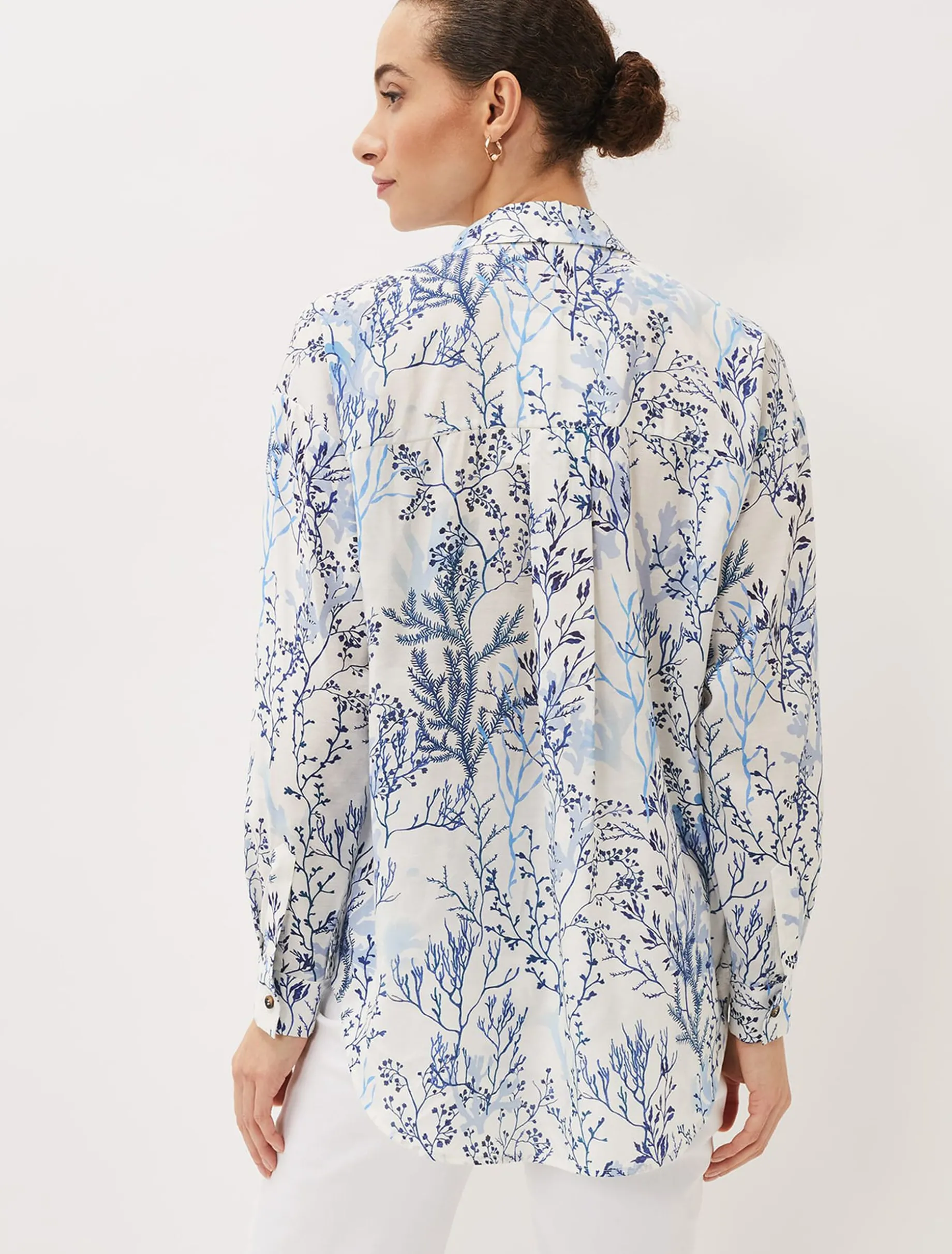 Claire Coral Print Shirt