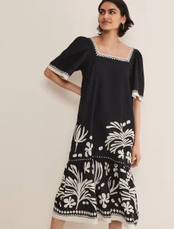 Claria Linen Midi Dress