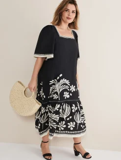 Claria Linen Midi Dress