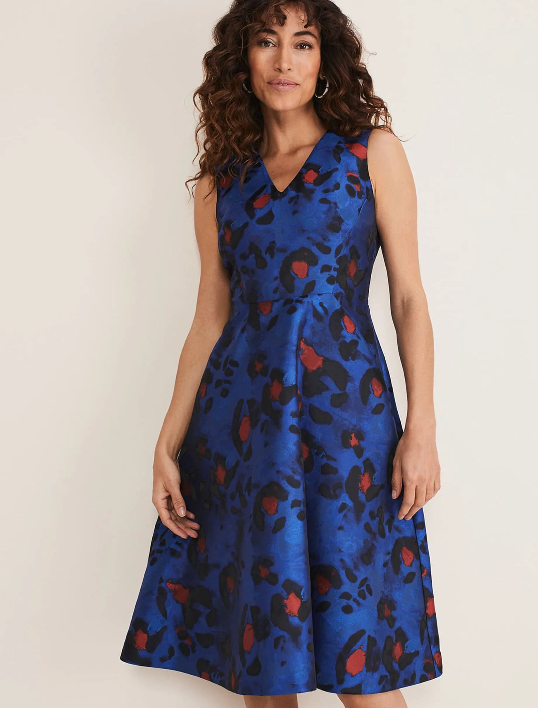 Clarisse Print Jacquard Dress