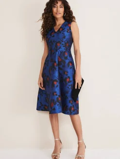 Clarisse Print Jacquard Dress