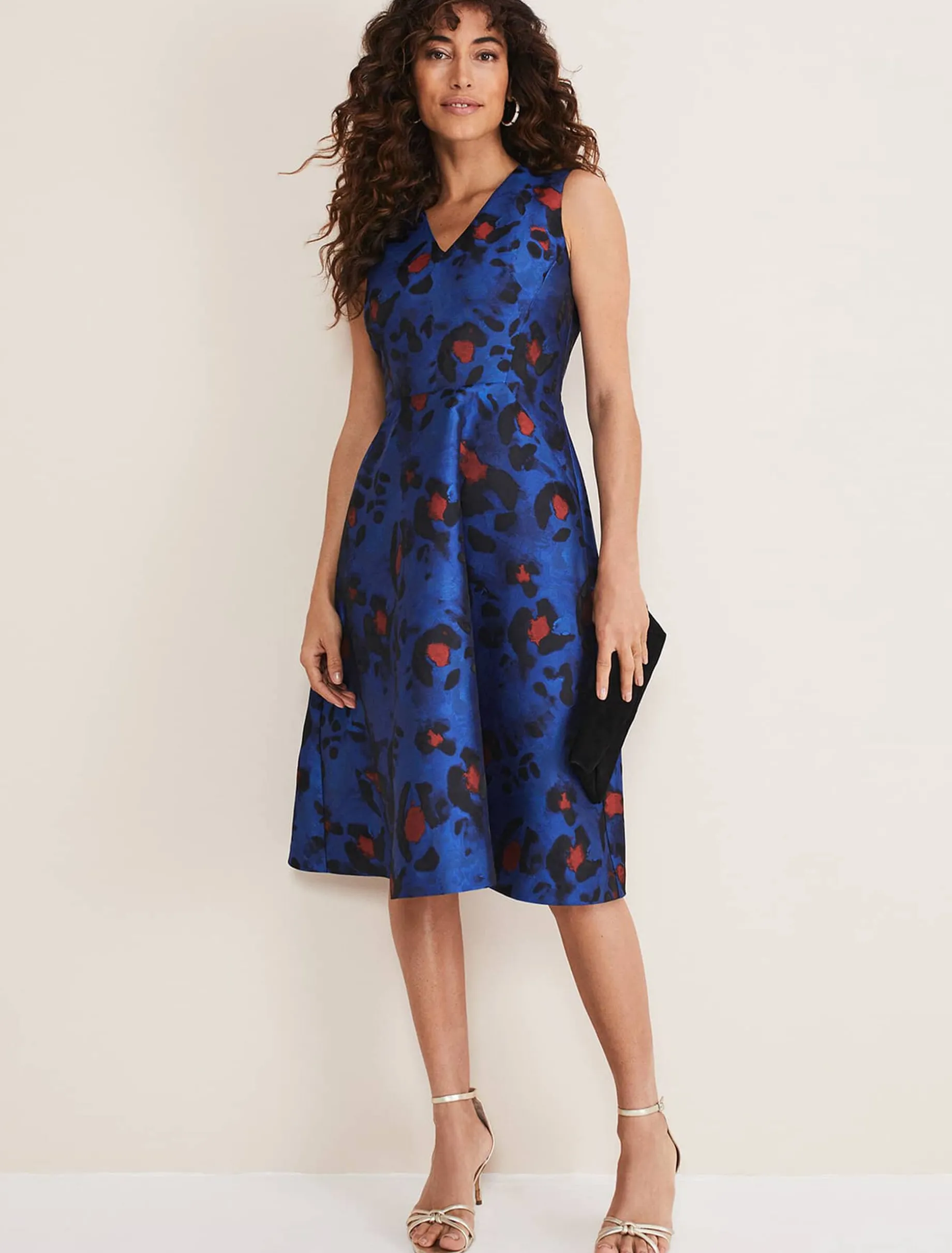 Clarisse Print Jacquard Dress