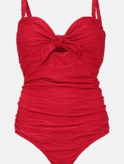 Claudi Textured Tie Front Swimsuit