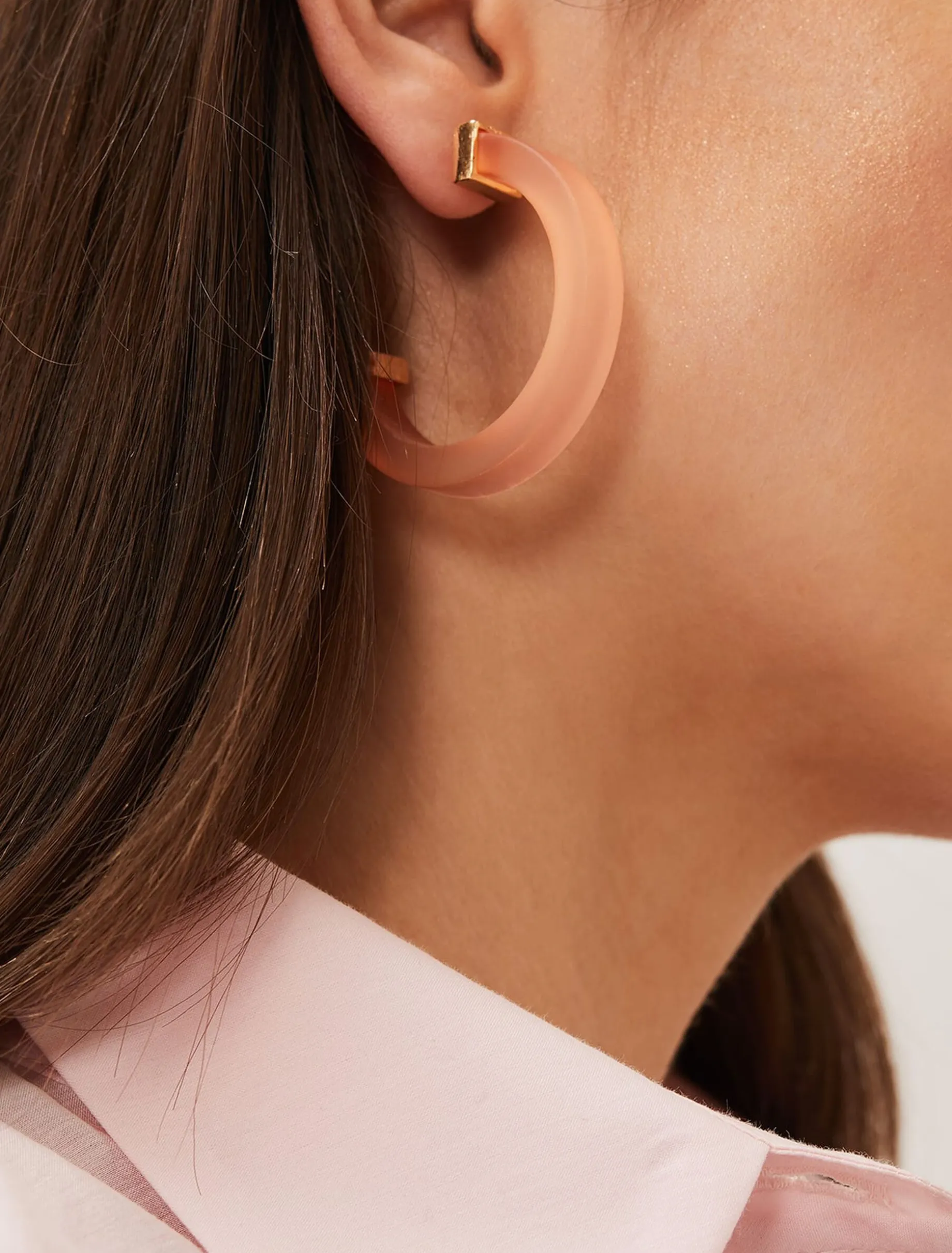 Clear Hoop Earring