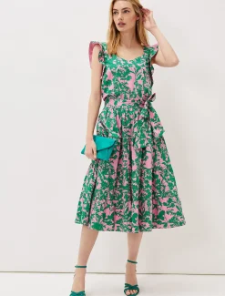 Cleona Printed Dobby Co-Ord Skirt