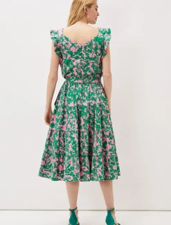 Cleona Printed Dobby Co-Ord Skirt