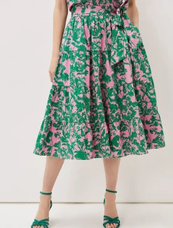 Cleona Printed Dobby Co-Ord Skirt
