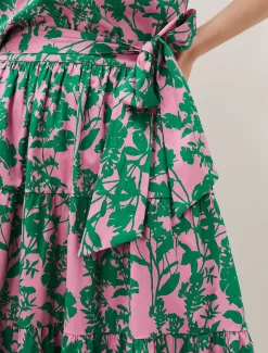 Cleona Printed Dobby Co-Ord Skirt