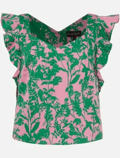 Cleona Printed Dobby Co-Ord Top