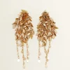 Cluster Leaf Drop Earring
