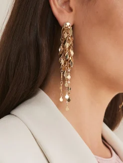 Cluster Leaf Drop Earring
