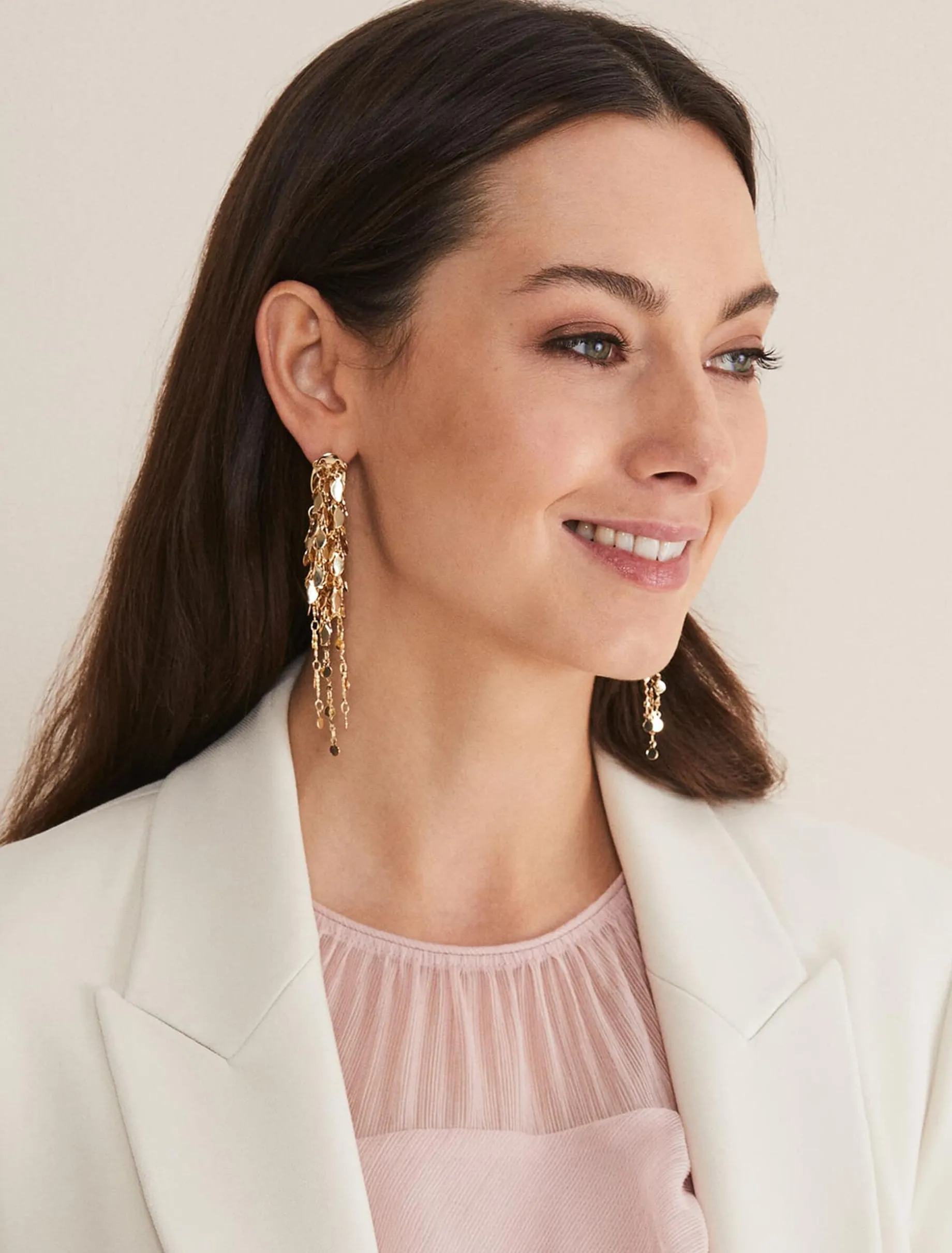 Cluster Leaf Drop Earring