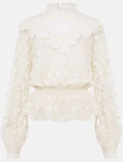 Coralina Embroidered Frill Blouse