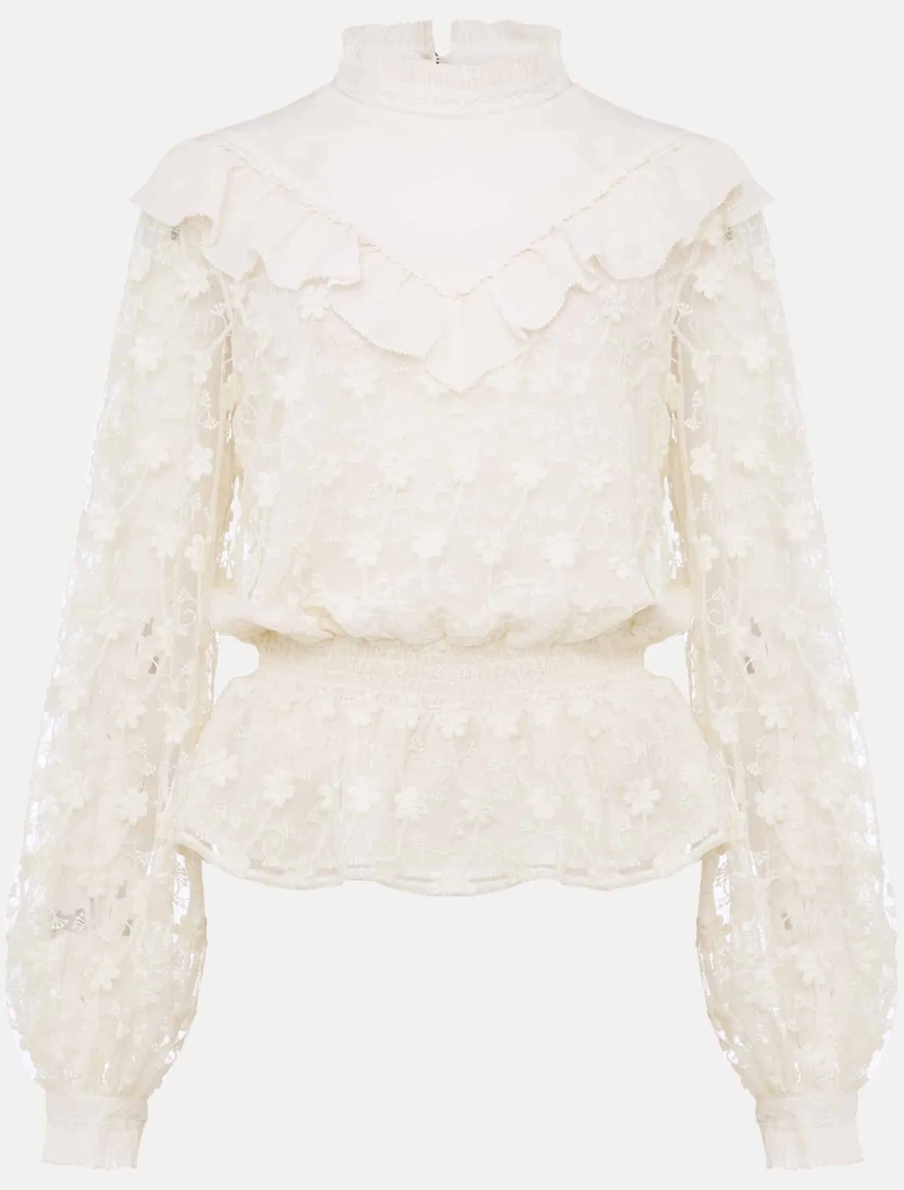 Coralina Embroidered Frill Blouse