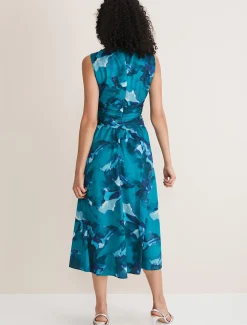 Corrin Butterfly Print Midi Dress