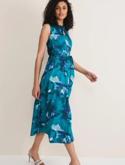 Corrin Butterfly Print Midi Dress