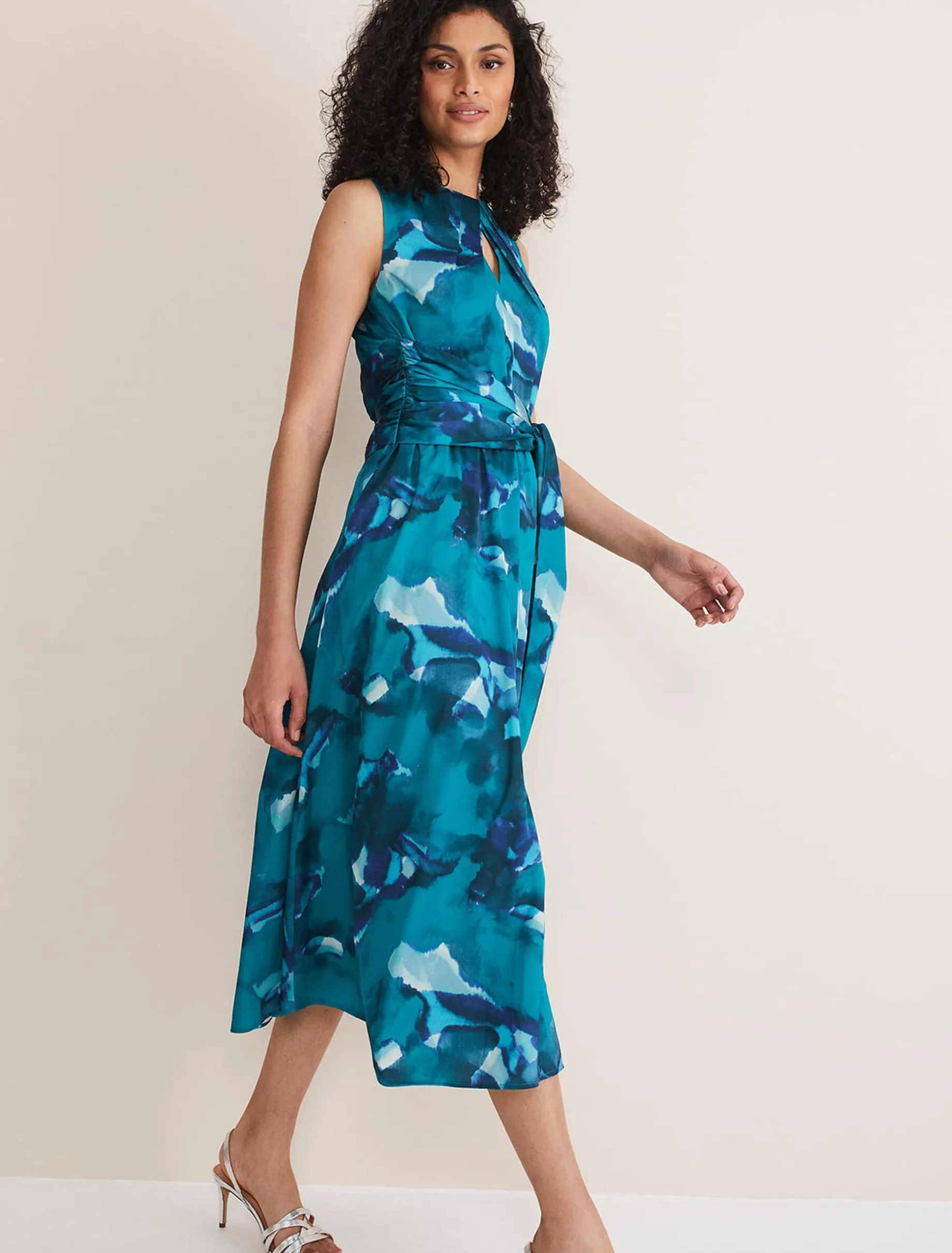 Corrin Butterfly Print Midi Dress