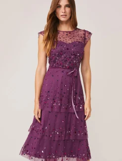 Cortine Embellished Tiered Dress