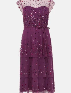 Cortine Embellished Tiered Dress