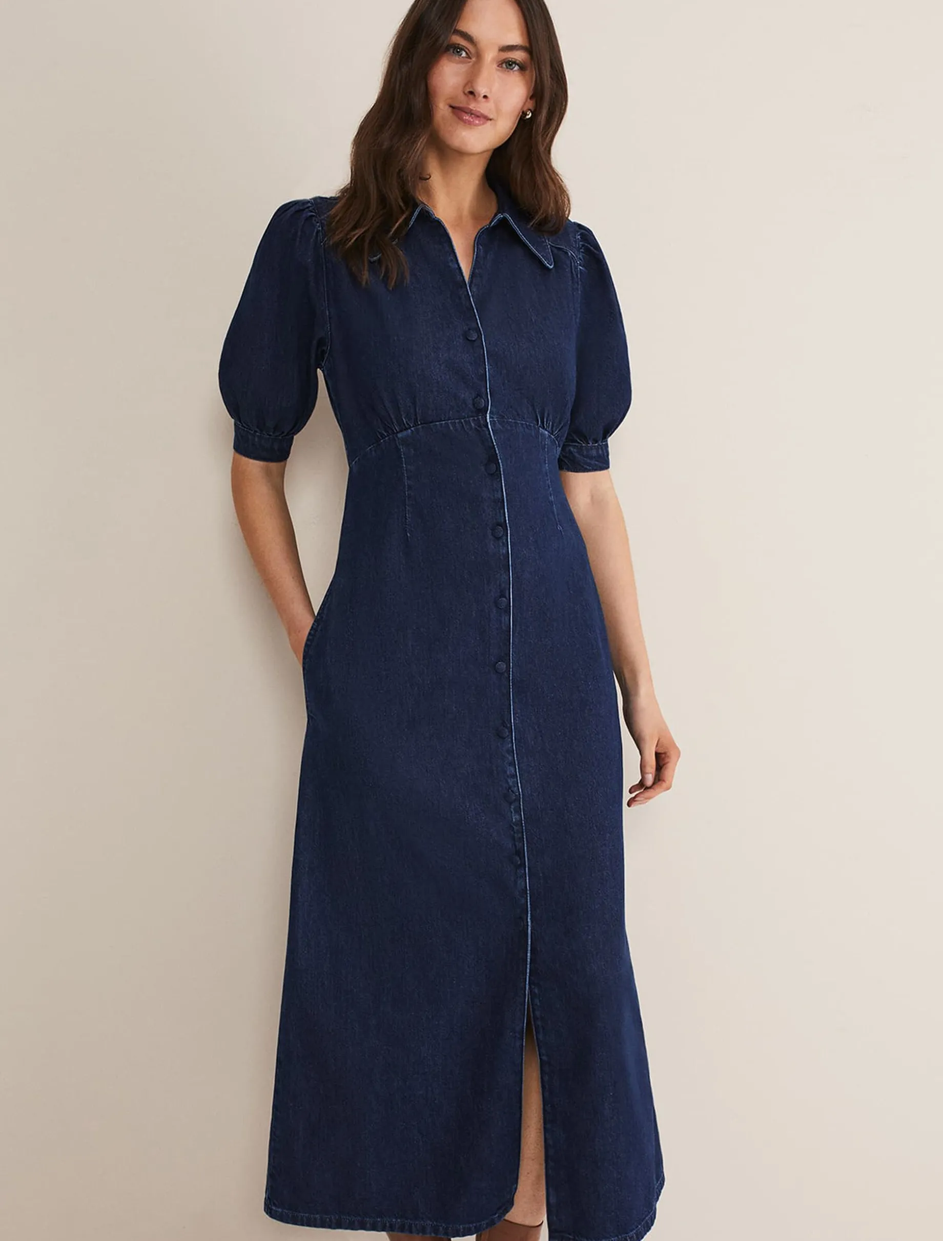 Cosette Denim Midaxi Dress