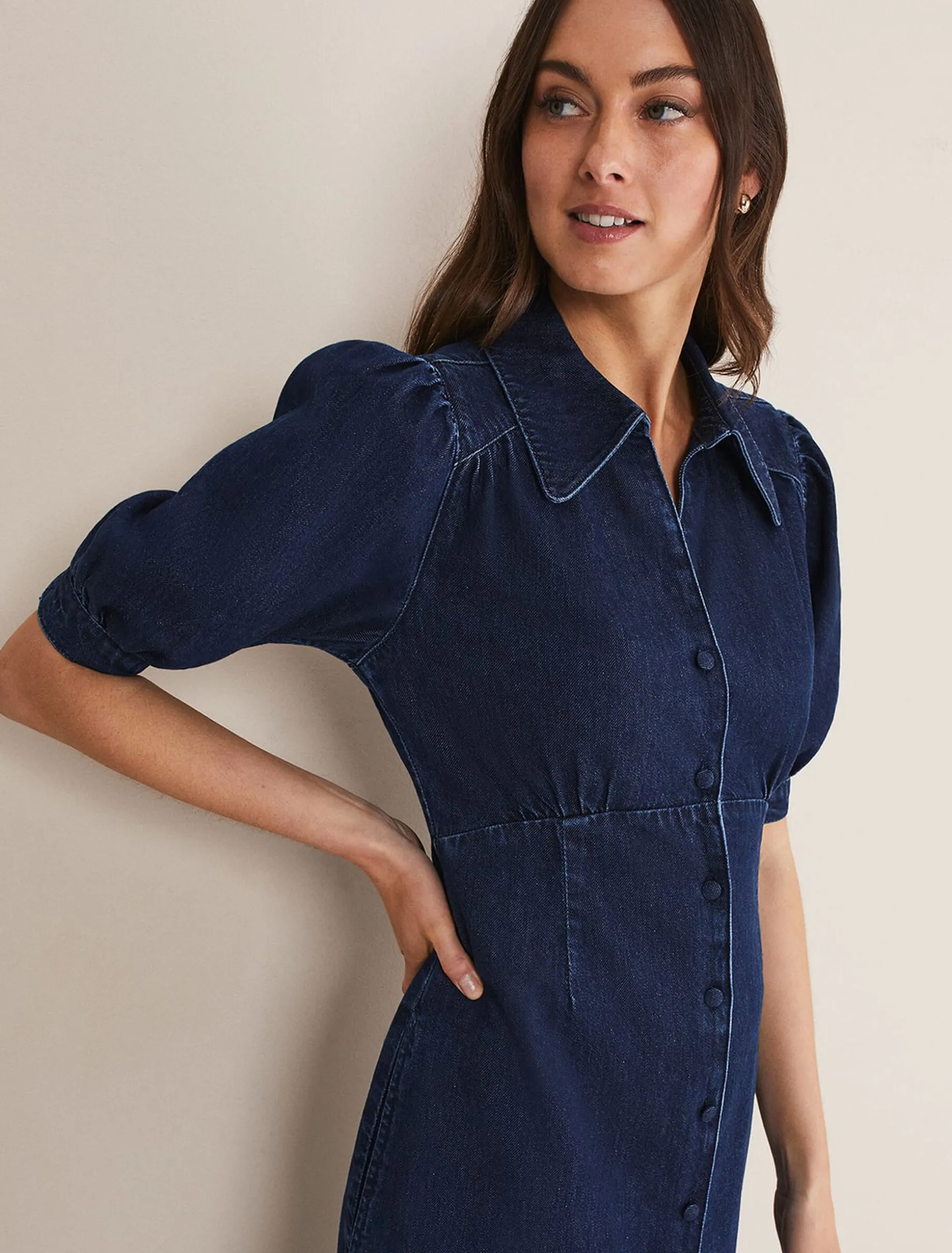 Cosette Denim Midaxi Dress