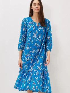 Cotton Floral Tiered Dress