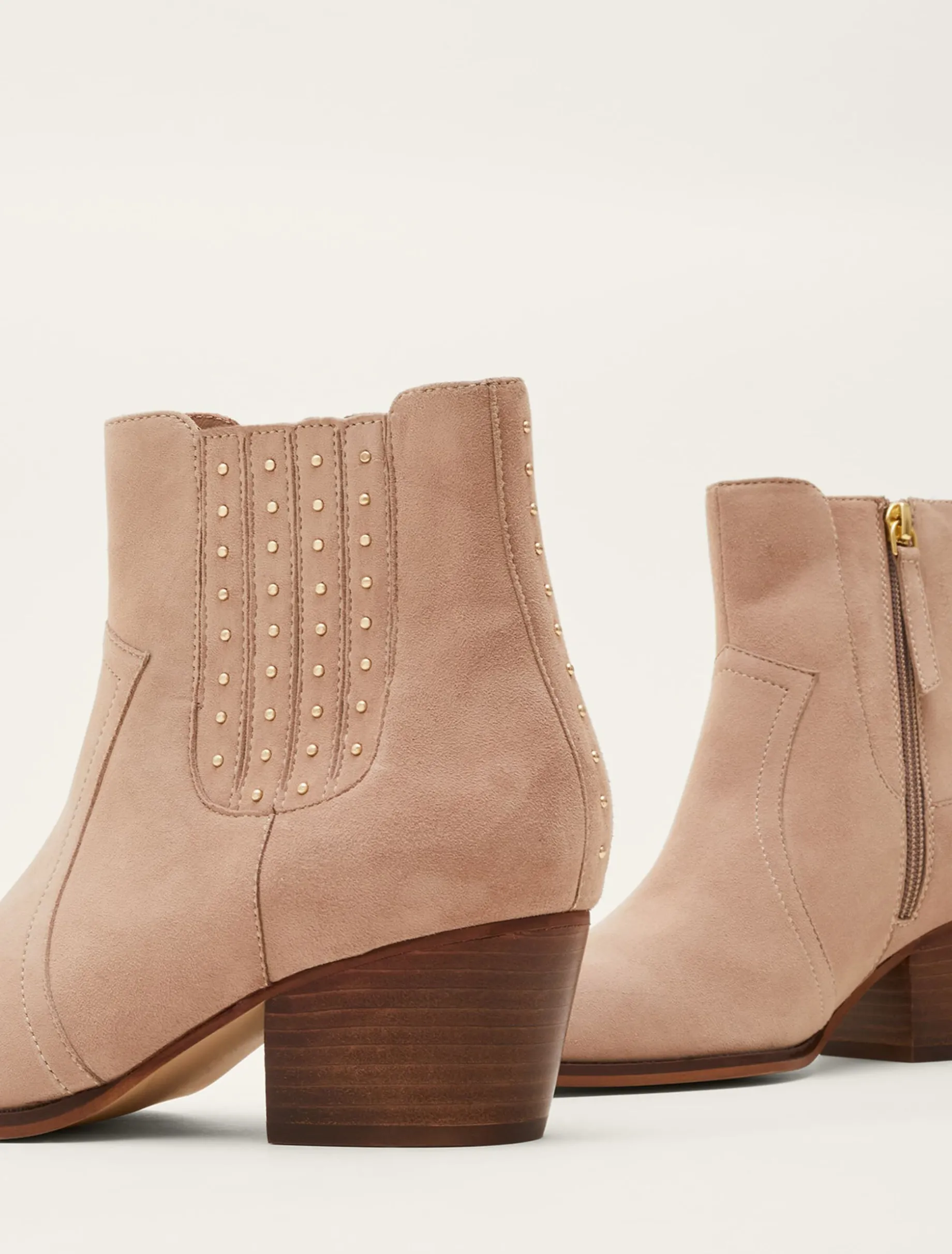 Cowboy Suede Ankle Boots