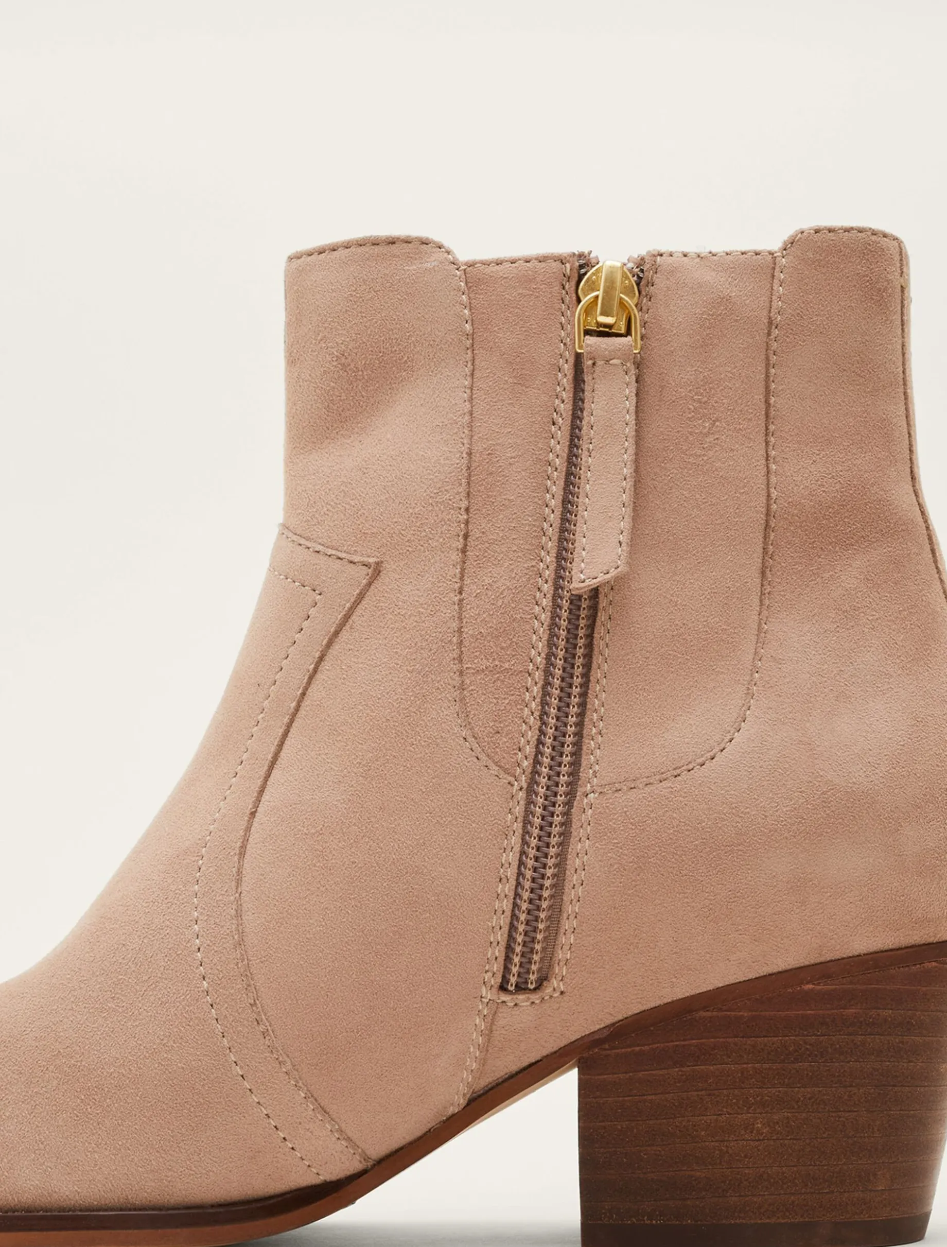 Cowboy Suede Ankle Boots