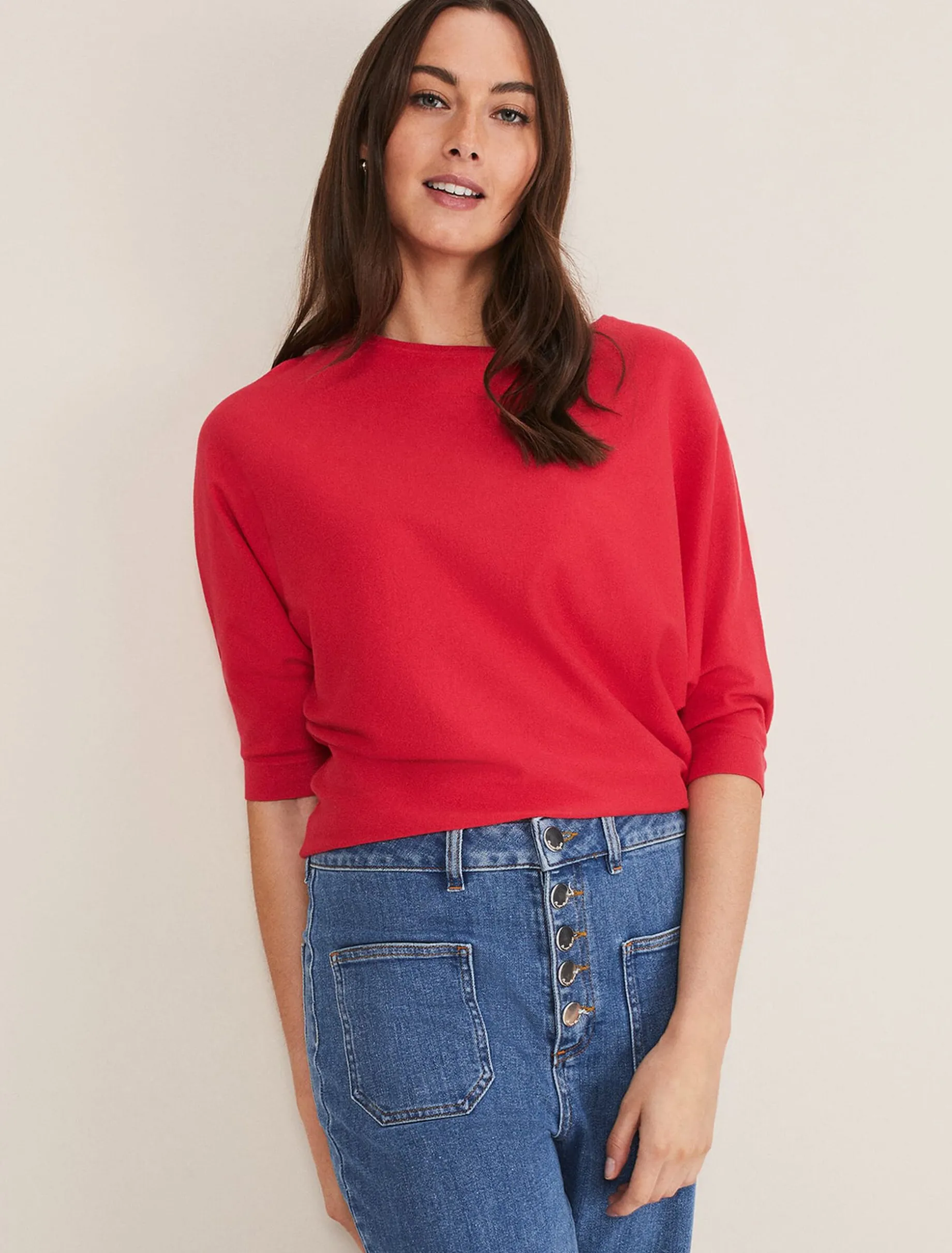 Cristine Batwing Fine Knit Jumper