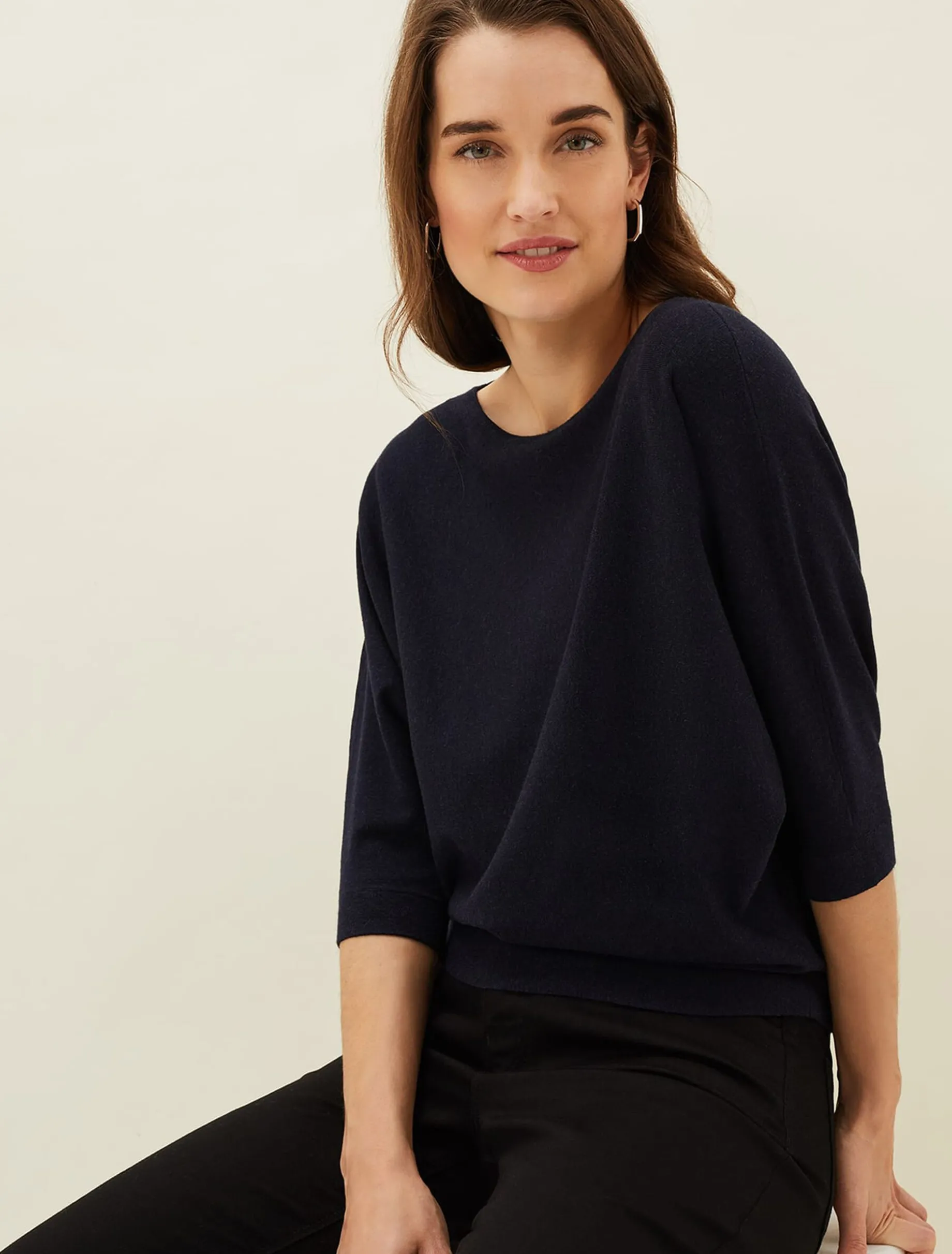 Cristine Batwing Fine Knit Jumper