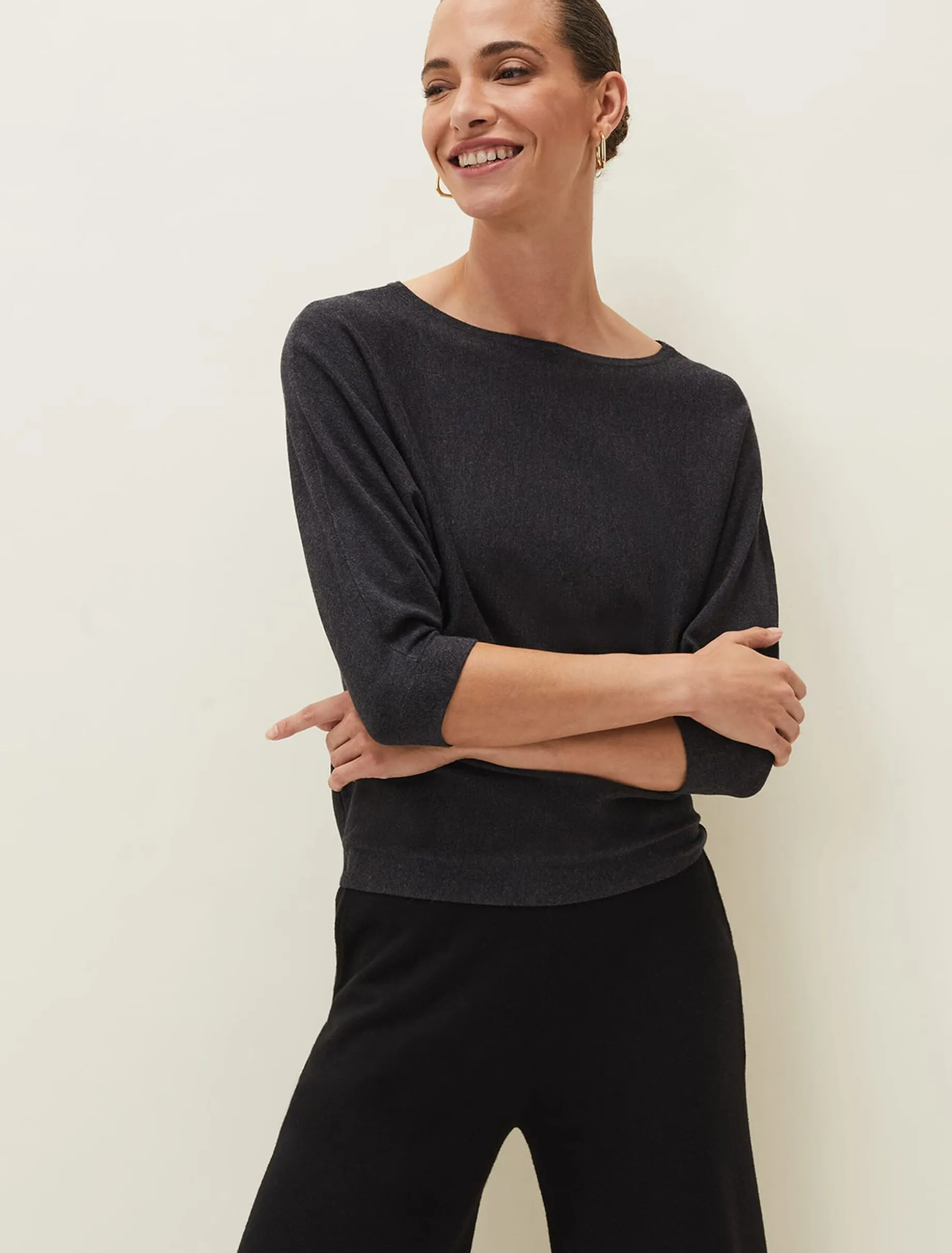 Cristine Batwing Fine Knit Jumper