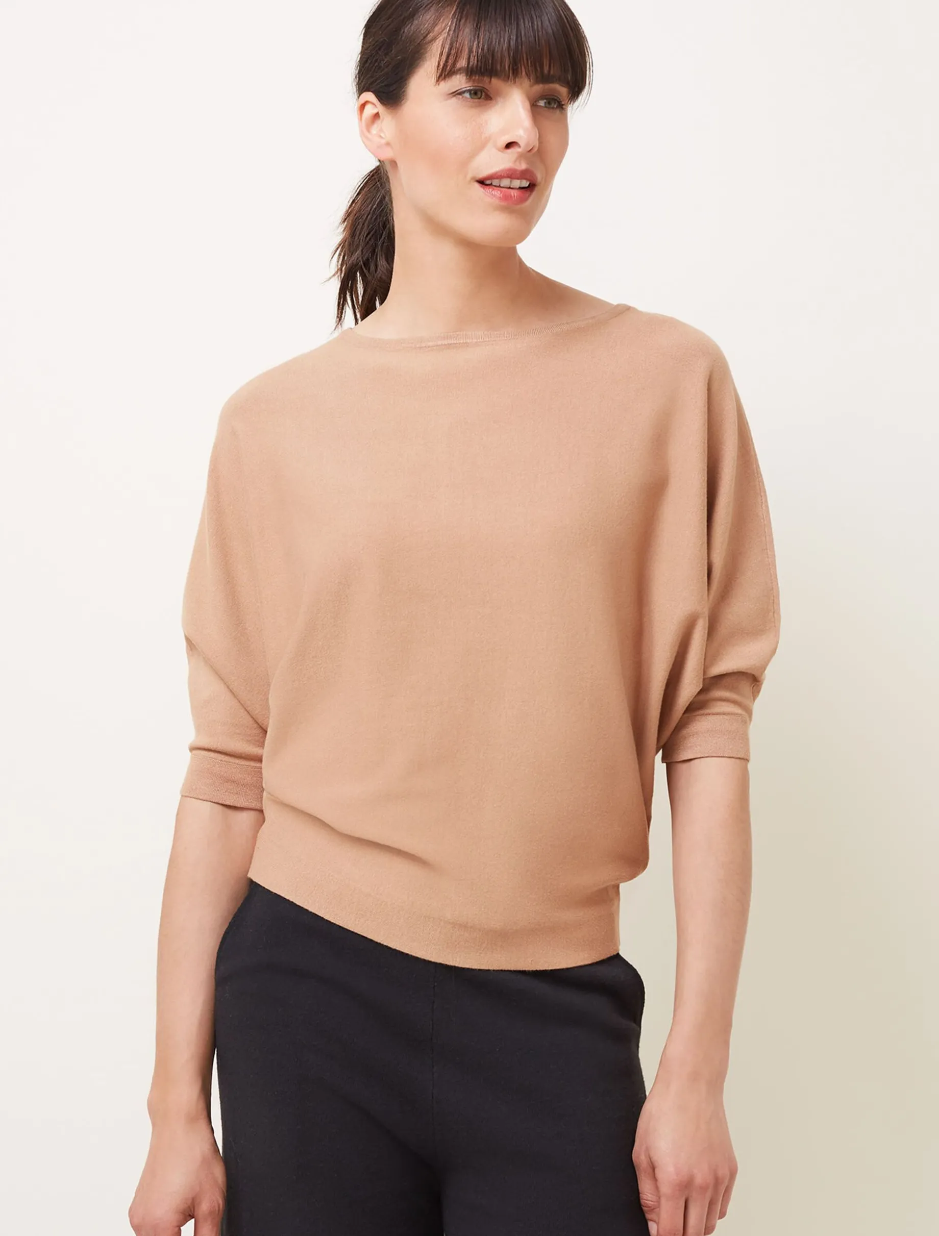 Cristine Fine Knit Batwing Jumper