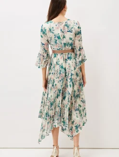 Dani Floral Pleated Midi Dress