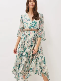 Dani Floral Pleated Midi Dress